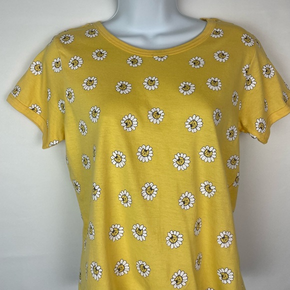 Yellow Daisy Print Women's Top XS - Picture 2 of 8